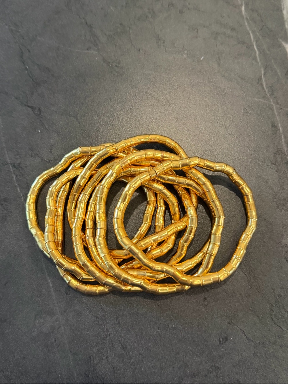 Zara Gold Stretchy Bangle Set